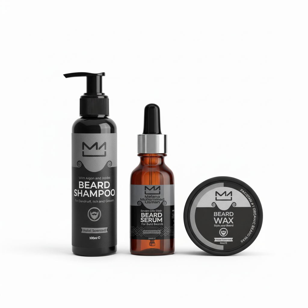 Complete Beard Care Kit - Wax Top View - Square
